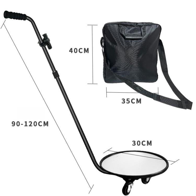 Retractable Pole Undercarriage Mirror Rotatable Undercarriage Inspection Reflector - LYDARZ