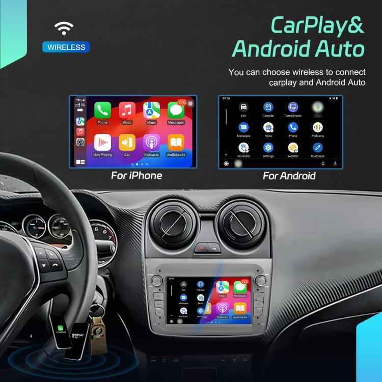 For Alfa Romeo MITO 2008-2016 7 inch Horizontal Screen Android 15 Carplay Car Center Control Integrated Machine, 4+64G, 2+64G