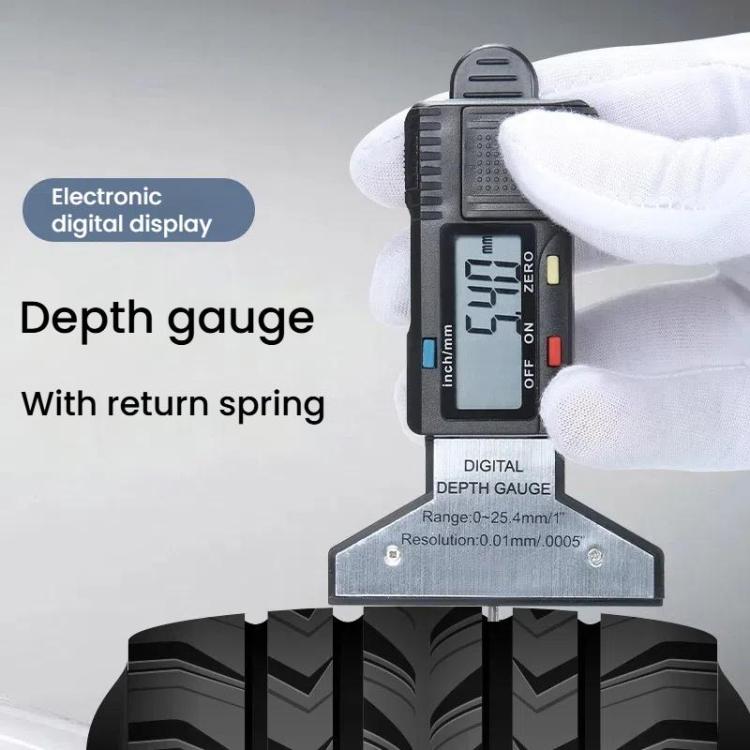 Syntek Digital Depth Ruler 0-25mm Electronic Tire Tread Measuring Ruler - LYDARZ