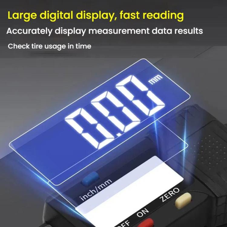 Syntek Digital Depth Ruler 0-25mm Electronic Tire Tread Measuring Ruler - LYDARZ