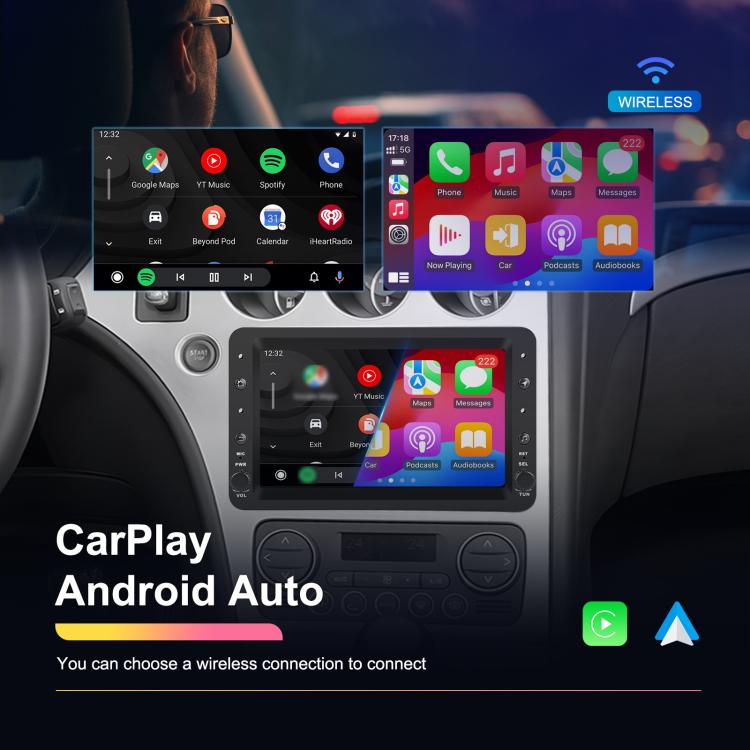 Para Alfa Romeo 159, pantalla horizontal de 7 pulgadas, Carplay, sistema de navegación central, control integrado, 2+64 GB, 4+64 GB