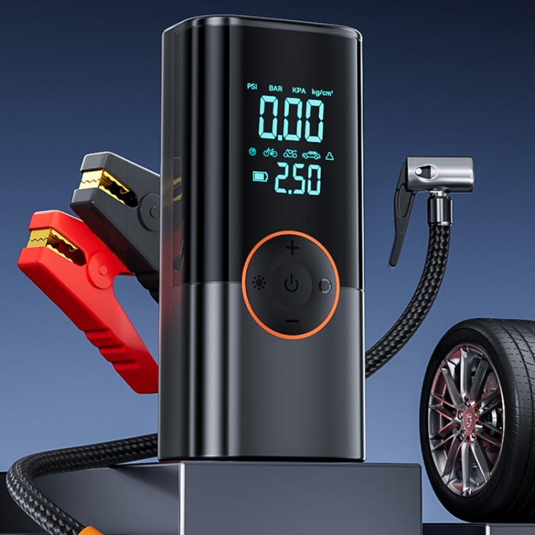 Bomba inflable integrada para suministro de energía de emergencia de automóvil