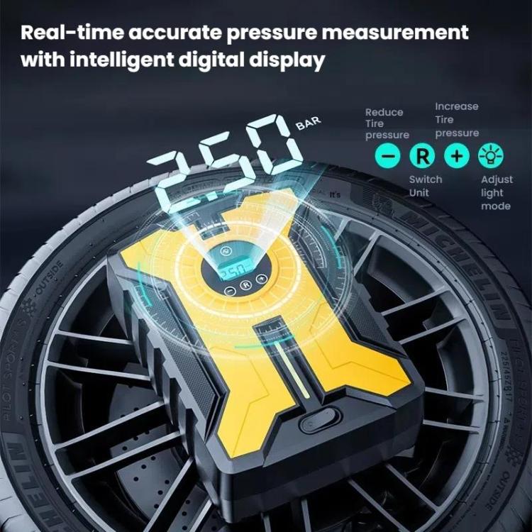 SUITU ST-929ASX Car Air Pump - Wired High-Pressure Digital Display Portable Air Compressor