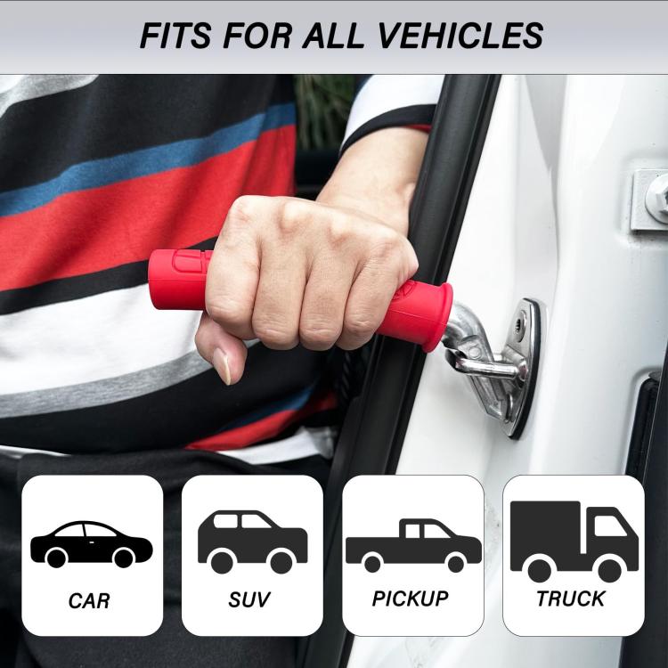 Car Handle Assist Device For Elderly People Getting Out Of A Car With Cane