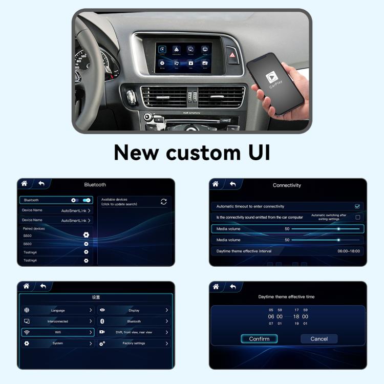 JOYEAUTO WZAU Wireless CarPlay Module Decoder, For Audi A4L/A5/Q5/B8 Without MMI 2010-2016, For Audi A3MMI 2012-2018, 2016-2018 A4/A5/Q2/Q7/B9