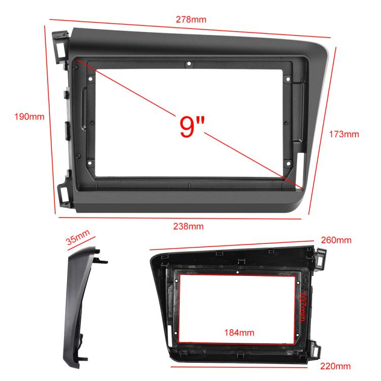 For Honda Civic Android 15 Car Navigation Bluetooth Player, 4-Core 2GB + 64GB, 4-Core 4GB + 64GB, 8-Core 6GB + 128GB