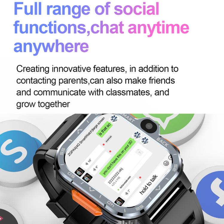 Eurasian African Versions 4G SIM Card Slot Rugged Sports Smartwatch With Google Play Store, Black 2+16G, Silver 2+16G, Black 4+64G, Silver 4+64G