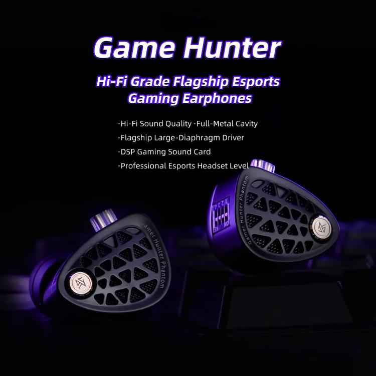 KZ Phantom Hi-Fi-grade Audio Gaming 1.2m Wired Earphones, 3.5mm Standard, 3.5mm With Mic, Type-C Sound Card