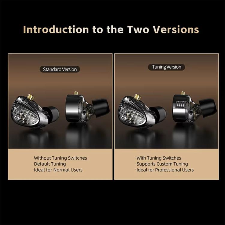 KZ-ZA12 Wired Earphones – Hybrid Dynamic + Balanced Armature, Hi-Fi Stage Monitor