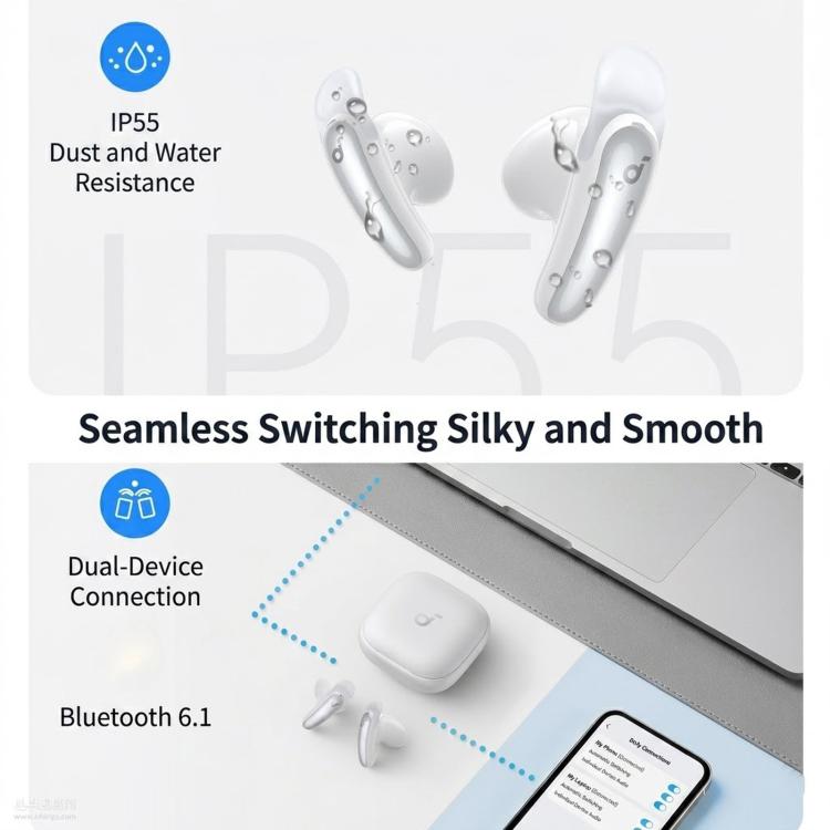 ANKER SoundCore Liberty Buds Half-In-Ear Wireless Bluetooth Earphones With AI Translation