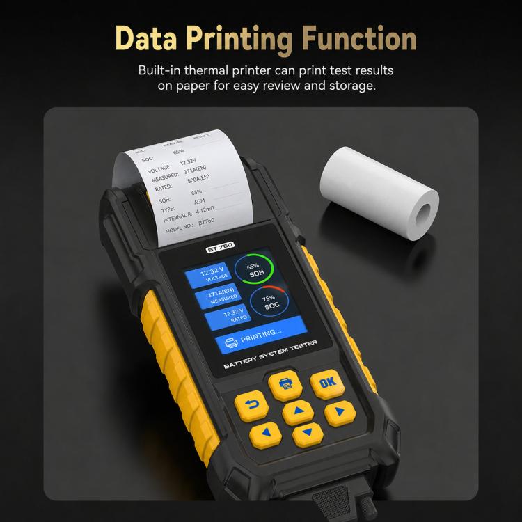 3.2 Inch HD Color Screen Car Battery Tester Automotive Battery Internal Resistance Detector, AUTOOL BT760