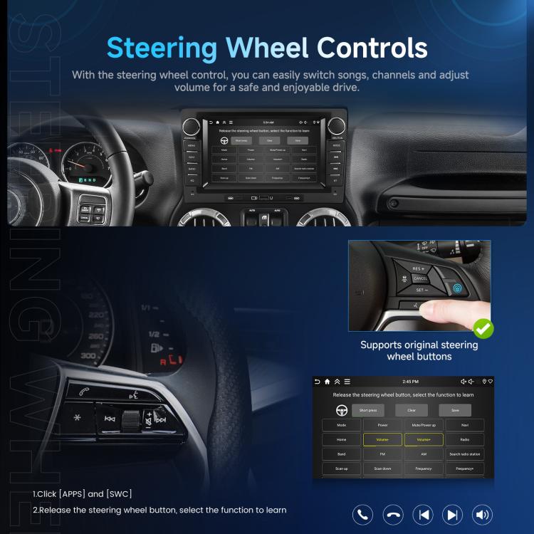 9-Inch CarPlay Compatible In-Car Center Console With 7-Inch Screen Bluetooth Navigation Rearview Camera Player, Standard+AHD Camera+Mic