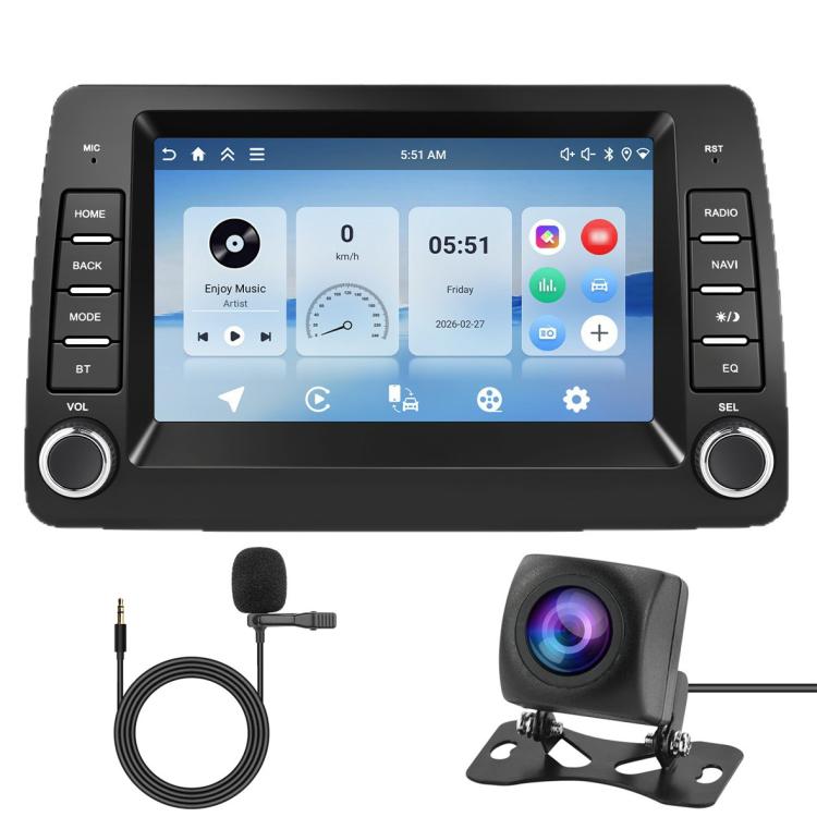 For FIAT Panda In-Car Center Display CarPlay Bluetooth Player Navigation, Standard, Standard+AHD Camera+Mic