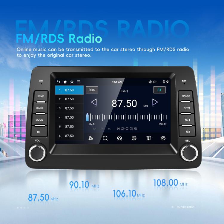 For FIAT Panda In-Car Center Display CarPlay Bluetooth Player Navigation, Standard, Standard+AHD Camera+Mic