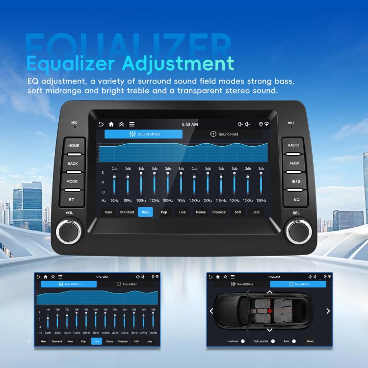For FIAT Panda In-Car Center Display CarPlay Bluetooth Player Navigation, Standard, Standard+AHD Camera+Mic