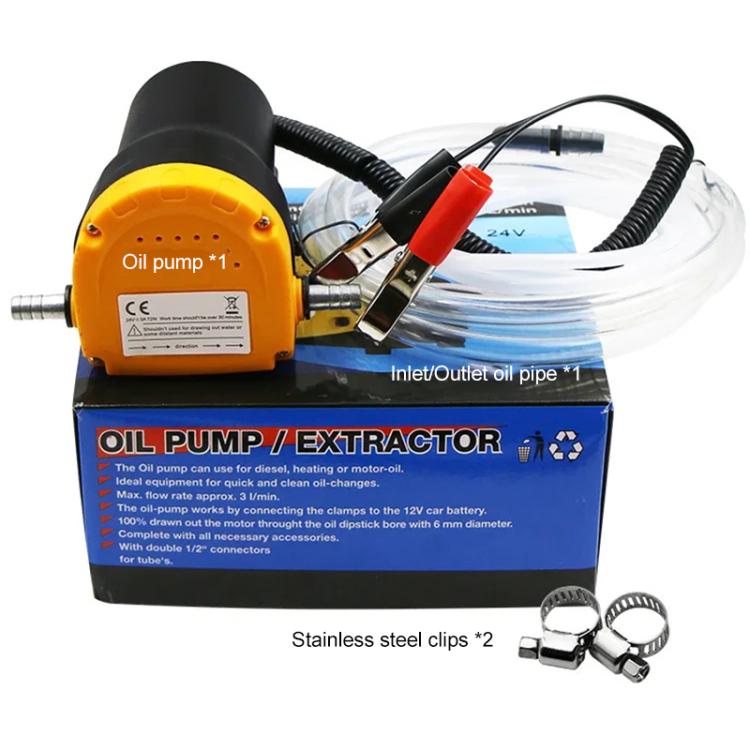 Bomba de transferencia de aceite de 24 V - Extractor de cárter de 60 W para la extracción y transferencia de fluidos de petróleo crudo