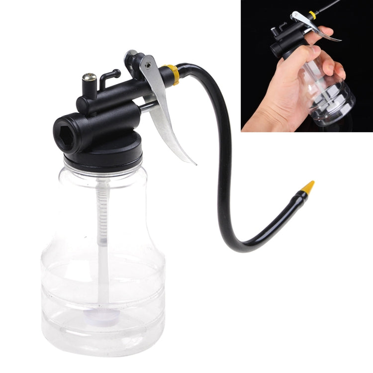 250cc Transparent High Pressure Pump Oiler Lubrication Oil Can Plastic Machine Oiler Grease 245mm Length flex Gun - LYDARZ