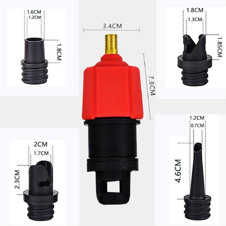 Surfing Paddle Board Air Pump Adapter - Inflatable Bed Rubber Boat Valve Accessory