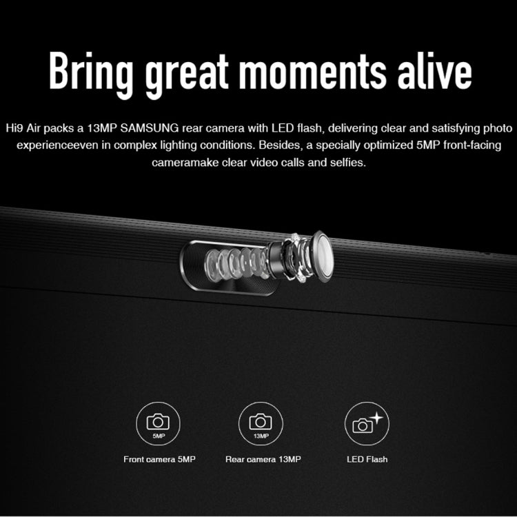 CHUWI Hi9 Air Android 8.0, MTK Deca Core hasta 2,1 GHz, compatible con OTG, FM, Bluetooth, WiFi de doble banda, red: 4G