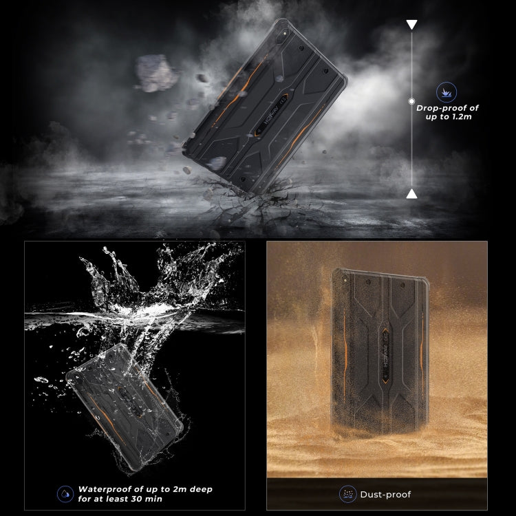 HOTWAV Tab R8 IP68/IP69K Rugged Tablet, 4GB+128GB, 10.1 inch Android 14 Unisoc T606 Octa Core 4G Network, Global Version with Google Play, EU Plug