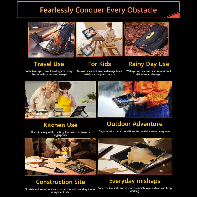 Blackview Active 10 Pro 5G Rugged Tablet, 12GB+512GB, 10.95 inch Android 14 Dimensity 7300 Octa Core, Global Version with Google Play