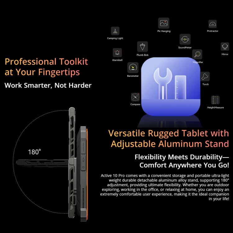 Blackview Active 10 Pro 5G Rugged Tablet, 12GB+512GB, 10.95 inch Android 14 Dimensity 7300 Octa Core, Global Version with Google Play