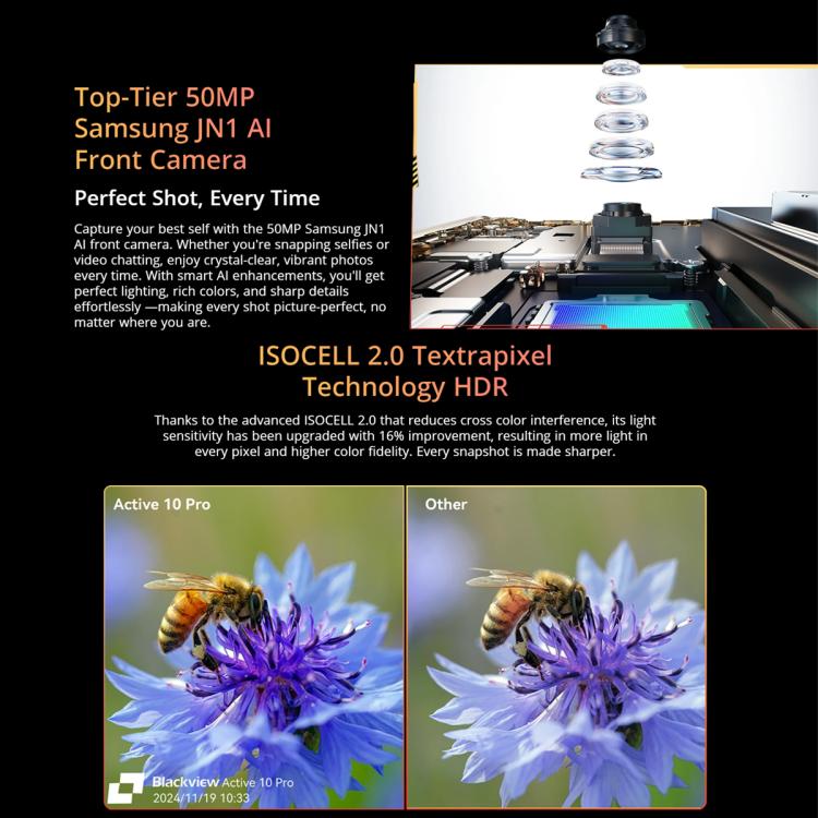 Blackview Active 10 Pro 5G Rugged Tablet, 12GB+512GB, 10.95 inch Android 14 Dimensity 7300 Octa Core, Global Version with Google Play