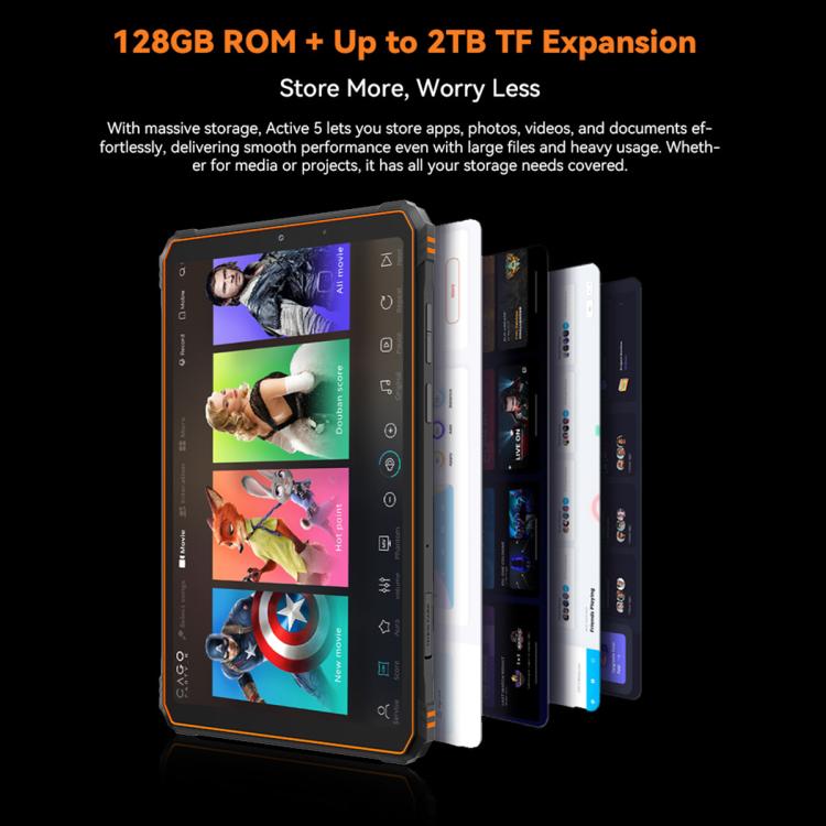 Blackview Active 5 4G Rugged Tablet, 8GB+128GB, 8.68 inch Android 14 Unisoc UMS9230E T615 Octa Core, Global Version with Google Play