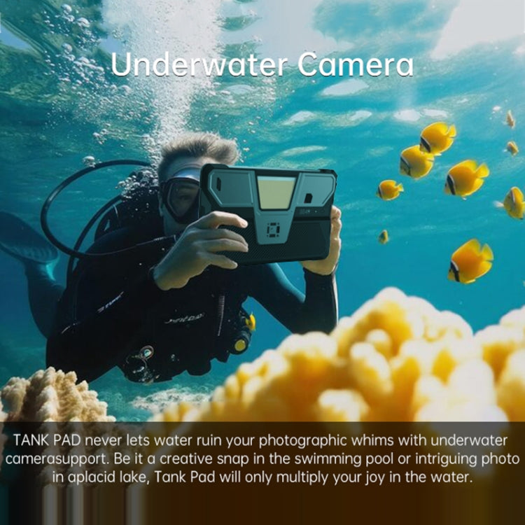 Tableta robusta Unihertz 8849 Tank Pad con proyector, 16 GB + 512 GB, 10,95 pulgadas, Android 14, Dimensity 8200, ocho núcleos, red 5G, enchufe de la UE