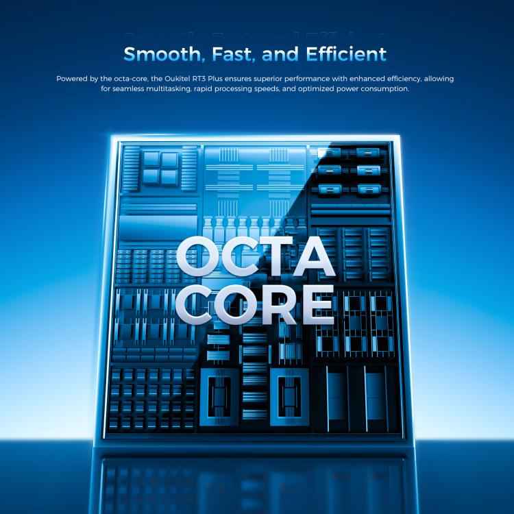 OUKITEL RT3 Plus 4G Network IP68/IP69K Rugged Tablet, 4GB+128GB, 8.0 inch Android 15 MediaTek G81 Octa-Core Support Dual SIM, EU Plug