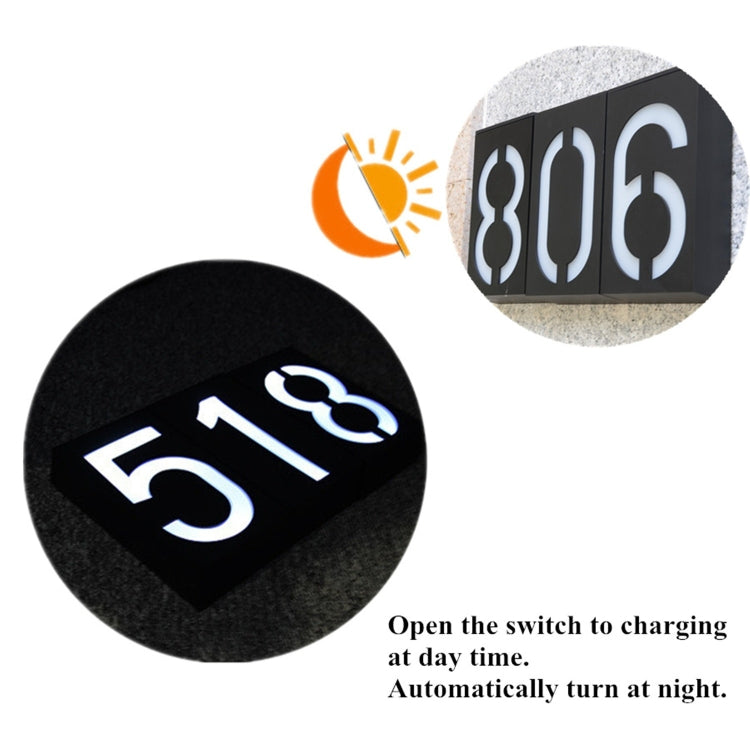 0.36W Solar Powered Wall Mount House Number Porch Lights with Solar Pannel - LYDARZ
