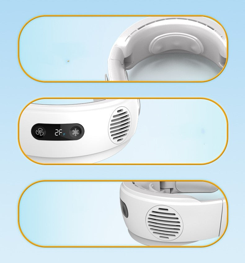 LYDARZ Refrigeration Handheld Fan – Portable Mini Vaneless Hanging Neck Fan for Instant Cooling - LYDARZ