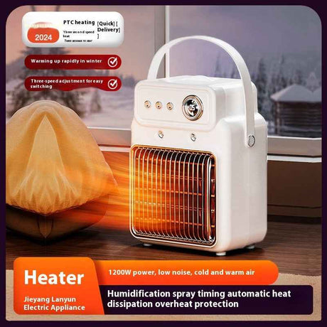 1200W 2-in-1 Efficient Humidifying Desk Heater,winter heat - LYDARZ