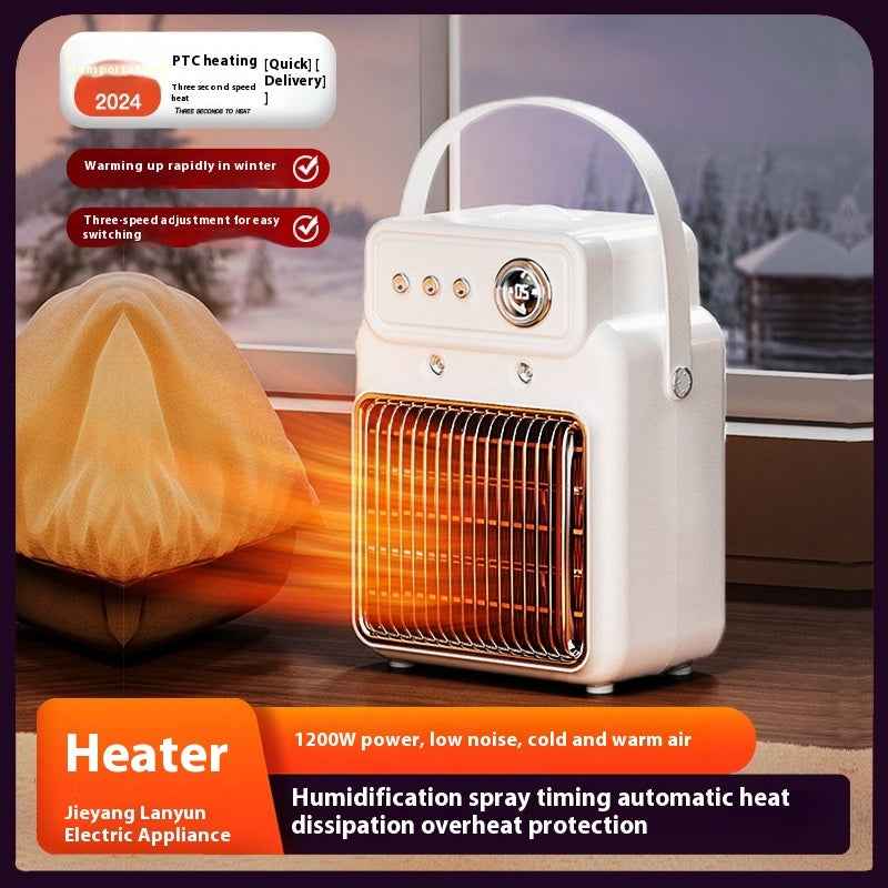 1200W 2-in-1 Efficient Humidifying Desk Heater,winter heat - LYDARZ