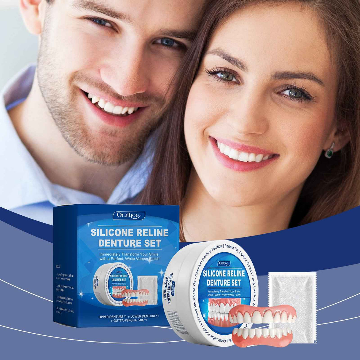 Oralhoe Teeth Modification Denture Set Enhance Smile Aesthetic Comfortable Material Complete Denture Set