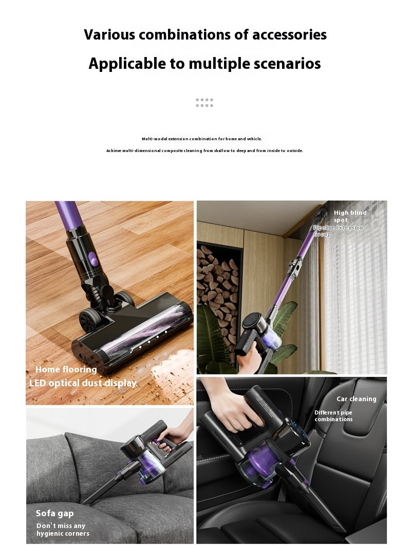 Brushless Large Suction Foldable Handheld Vacuum Cleaner Integrated - LYDARZ
