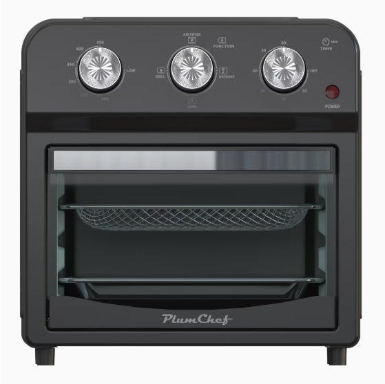 PLUM CHEF 12.5 Qt Multi-Function Air Fryer with Grill, Bake, Defrost & Dual Knob Control - LYDARZ