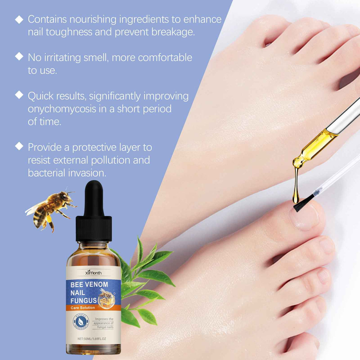 Ximonth Nail Care Solution – Cleansing, Moisturizing & Nourishing for Hands & Feet