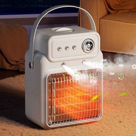 1200W 2-in-1 Efficient Humidifying Desk Heater,winter heat - LYDARZ