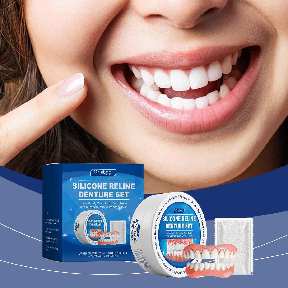 Oralhoe Denture Set – Comfortable and Durable Dentures for a Natural-Looking Smile