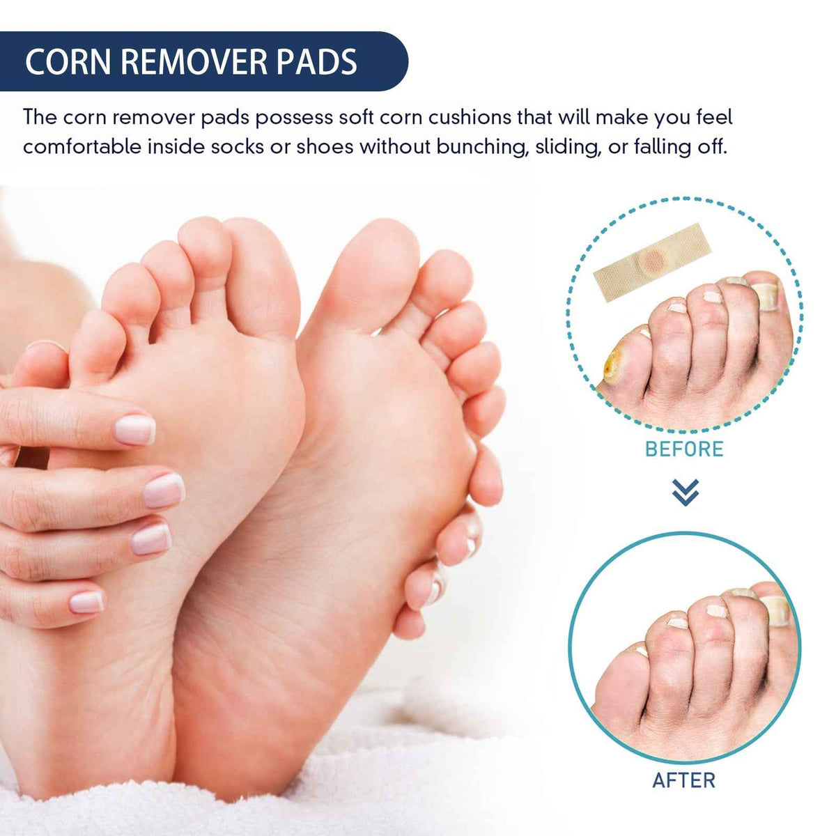 Wart & Corn Remover Patches, Fast-Acting Skin Tag Removal Pads for Feet & Body, Herbal Skin Smooth Restoration Plaster