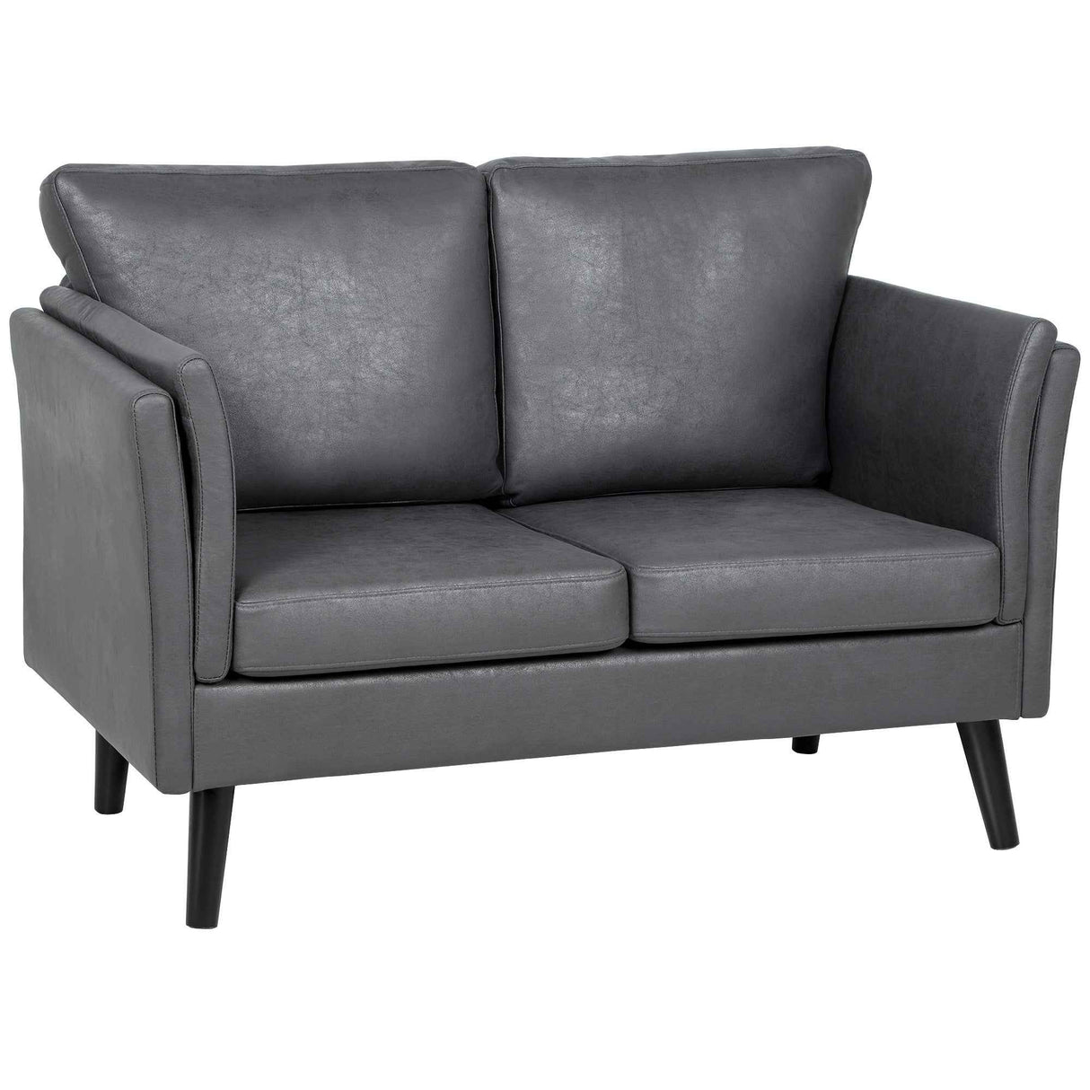 Two-Seater Leathaire Sofa - Grey