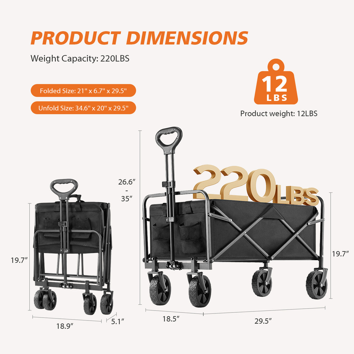 Foldable Carriage For Camping And Shopping,Camping Trolley - LYDARZ