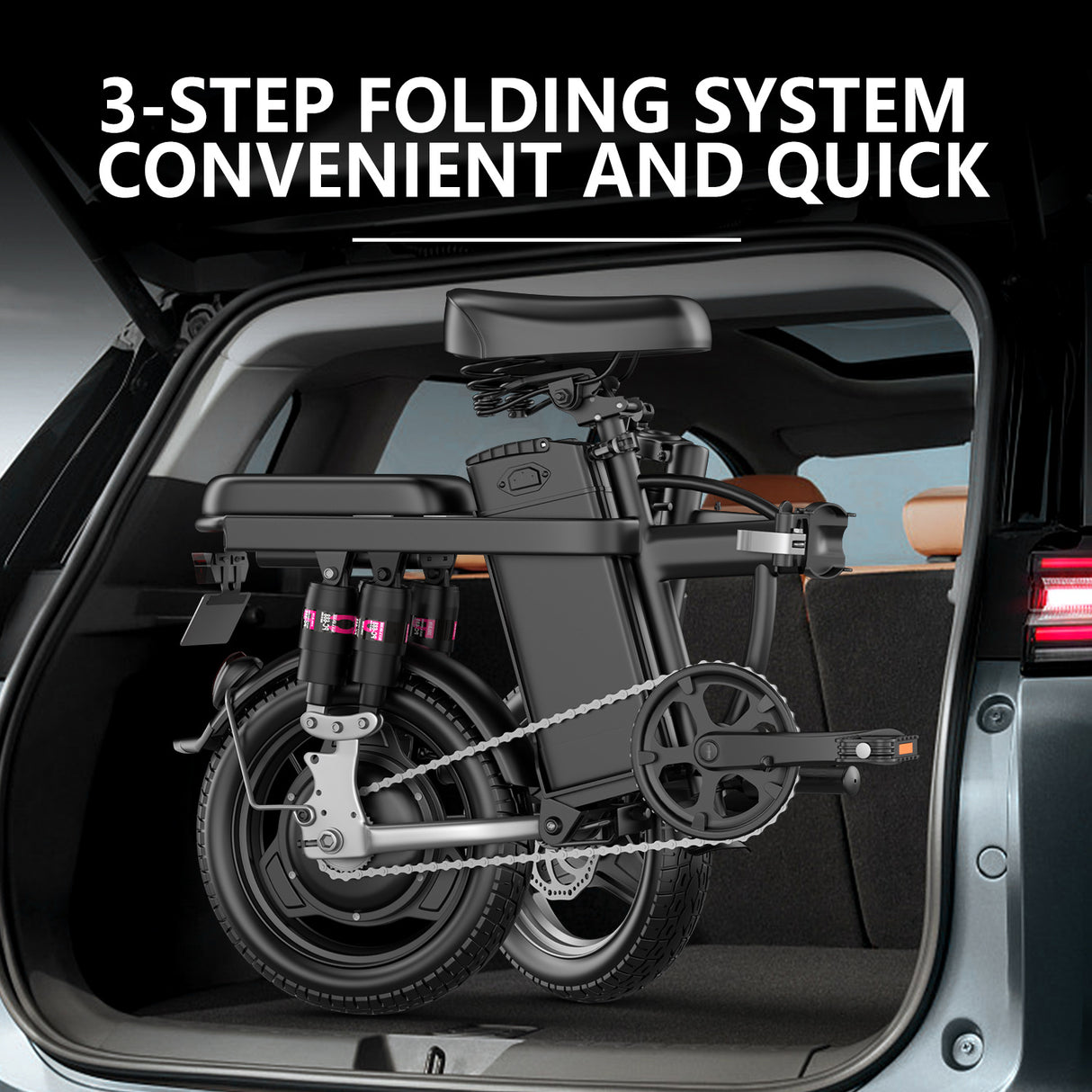 ASKGO 650W Foldable Electric Bike, 25mph, 35 Miles Range - LYDARZ