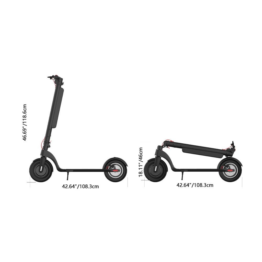X8 Folding 10 Inch Electric Scooter LED Front Aluminum Alloy Electric Scooter - LYDARZ