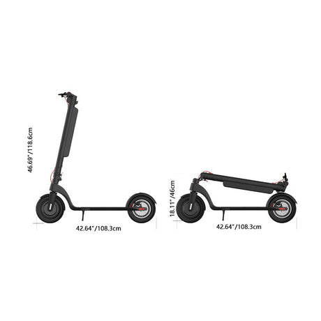 X8 Folding 10 Inch Electric Scooter LED Front Aluminum Alloy Electric Scooter - LYDARZ
