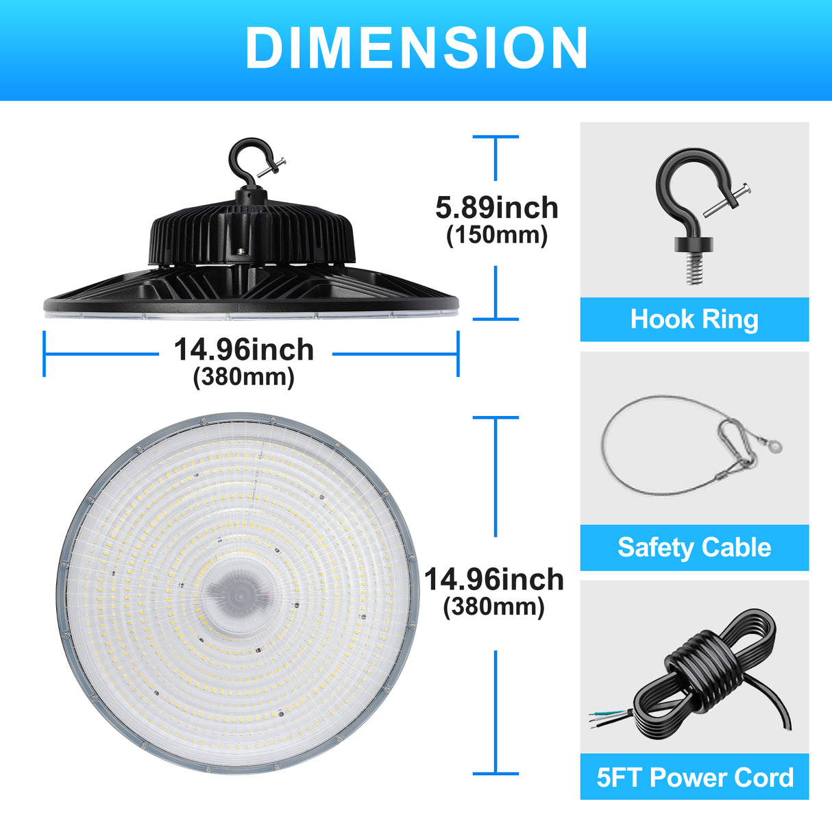 LYDARZ LED High Bay Lights - Black UFO PRO Series - LYDARZ