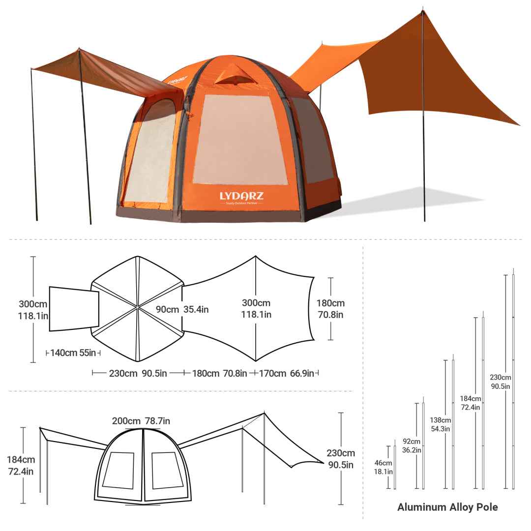 LYDARZ Inflatable Camping Tent Set – Waterproof Tent with Included Air Mattress - LYDARZ