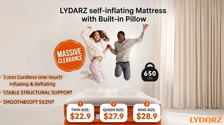 Sleep Like a King on a Budget: The LYDARZ Air Mattress with Built-in Pillow is Now on Massive Clearance!