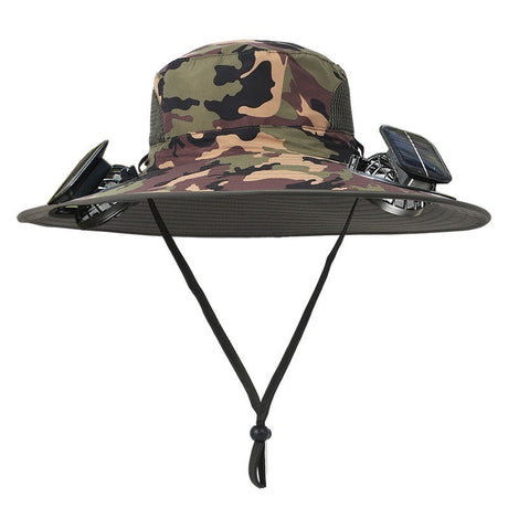 Solar fan hat